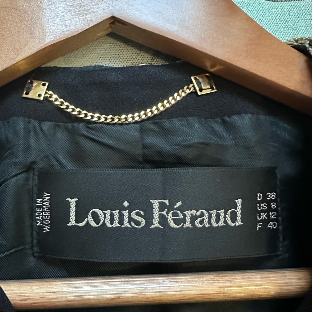 Vintage Louis Feraud 1990s beaded boxy black and gold blazer jacket - Picture 10 of 11